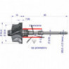 Wirnik Wałek Turbocharger Shaft Wheel GTTW-0257