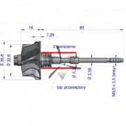 Wirnik Wałek Turbocharger Shaft Wheel GTTW-0259