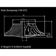 Koło kompresji Compressor Wheel GTCW-0068