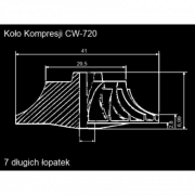 Koło kompresji Compressor Wheel GTCW-0193