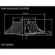 Koło kompresji Compressor Wheel GTCW-0248