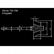 Wirnik Wałek Turbocharger Shaft Wheel GTTW-0374