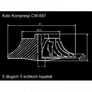 Koło kompresji Compressor Wheel GTCW-0270