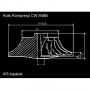 Koło kompresji Compressor Wheel GTCW-0272