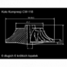 Koło kompresji Compressor Wheel GTCW-0307