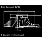 Koło kompresji Compressor Wheel GTCW-0322