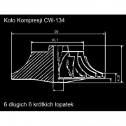 Koło kompresji Compressor Wheel GTCW-0338
